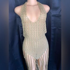 Nude Fishnet Dress